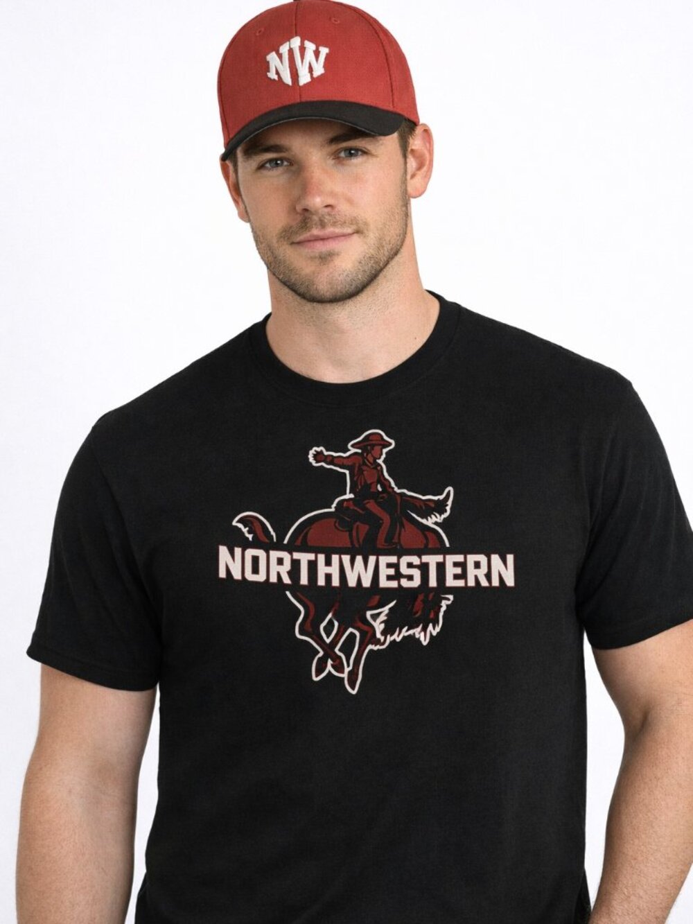 OC Sports Pro Flex eco3 Red Black Fitted NW Embroidered Hat Mens L/XL